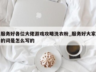 合肥服务好各位大佬游戏攻略洗衣粉_服务好大家的词是怎么写的 